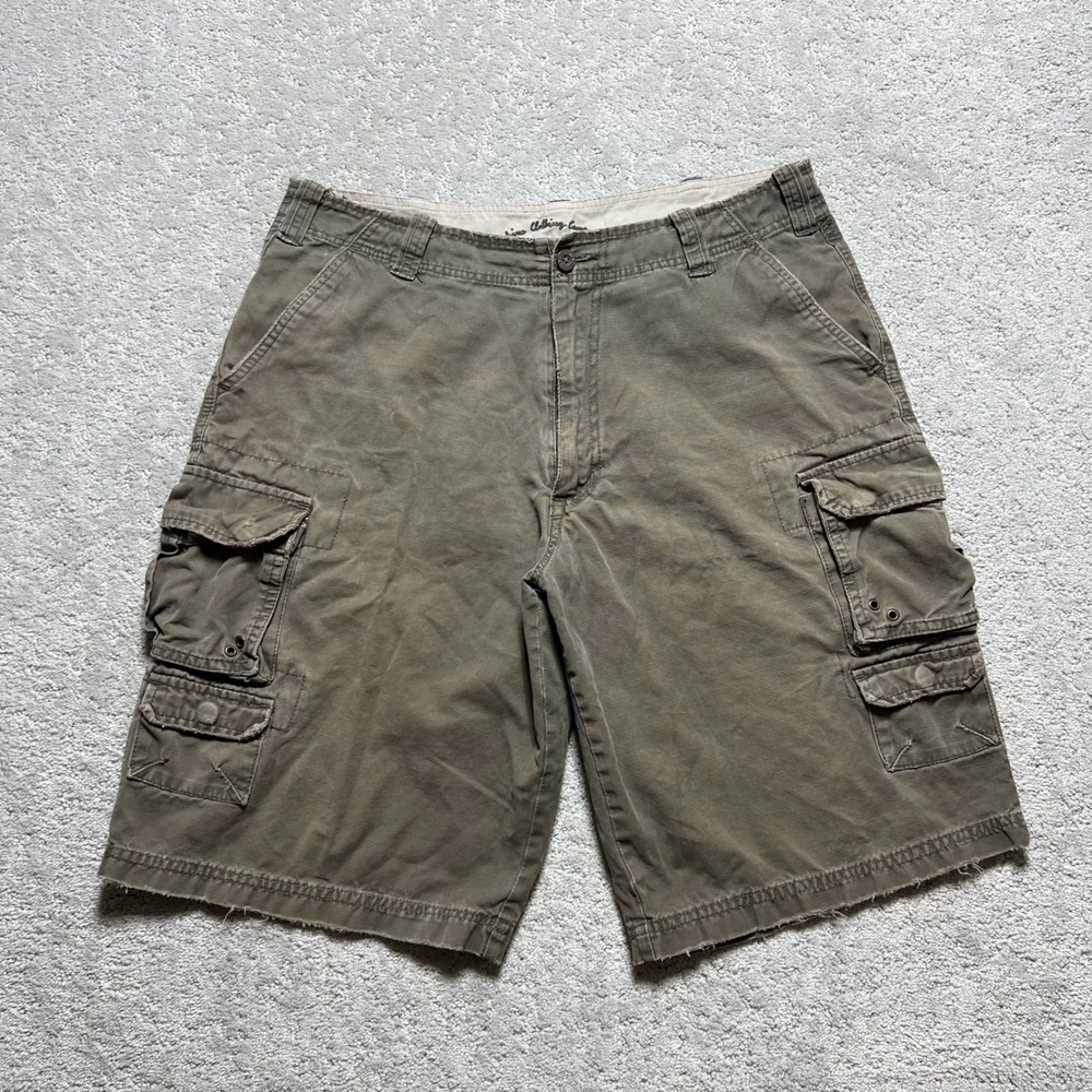 Y2k Machine Clothing Company Cargo Shorts 34 Distressed Utility Skate Grunge
